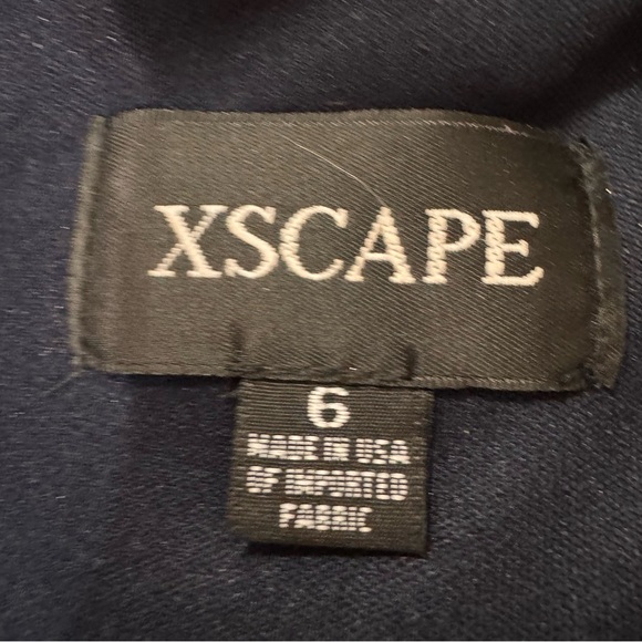 Xscape Beaded Chiffon-Cape Dress Size 6 - Picture 9 of 12